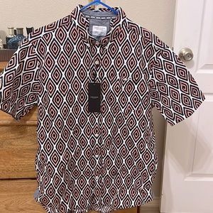 Vintage style men’s short sleeve shirt - 100% cotton size large New with tags